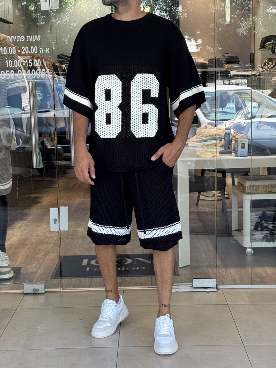 חליפה סרוגה 86 שחורה