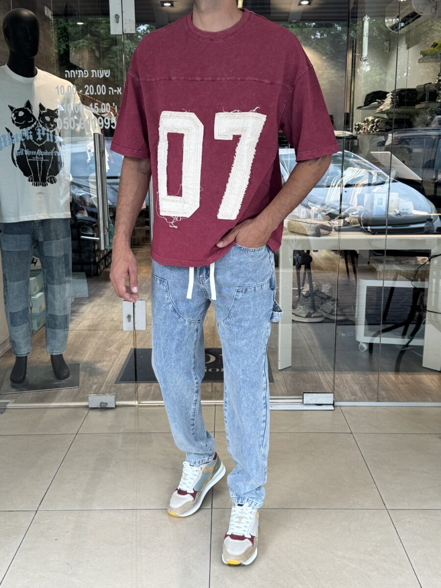 חולצת 07 בורדו
